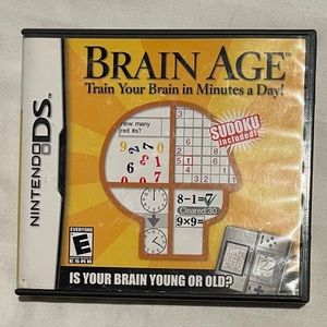 Nintendo DS Brain Age : Train Your Brain In Minutes : Case & Manual Included